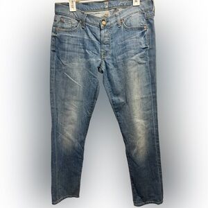 7 For All Mankind Light Blue Josefina Skinny Boyfriend Jeans